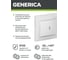 Выключатель GENERICA КВАРТА 1кл проход.,в сборе скр,бел EVK12-K01-10-DM 3