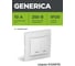 Выключатель GENERICA КВАРТА 2кл в сборе скр,бел с индик EVK21-K01-10-DM 2
