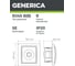 Розетка GENERICA KVARTA 1-местная компьютерная RJ45 кат.5е РК10-КБ белый EKK10-K01-DM 5