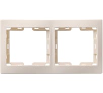 Рамка GENERICA КВАРТА 2местн. горизонт. кремовый EMK20-K33-DM