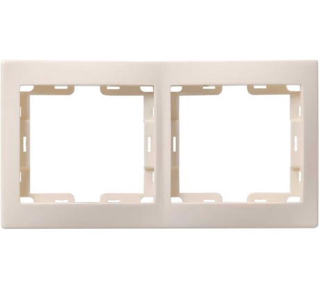 Рамка GENERICA КВАРТА 2местн. горизонт. кремовый EMK20-K33-DM