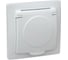 Розетка GENERICA КВАРТА х1 с/з с крышкой бел. ERK15-K01-16-DM 1