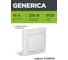 Розетка GENERICA КВАРТА х1 с/з с крышкой бел. ERK15-K01-16-DM 2