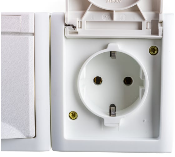 Блок розетка Panasonic 2гн с/з с крышкой горизонтальный белый IP54 PACIFIC Pan WPTC4800-2WH