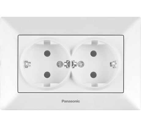 Розетка Panasonic 2-я с/з белая Arkedia 54770 WMTC0205-2WH
