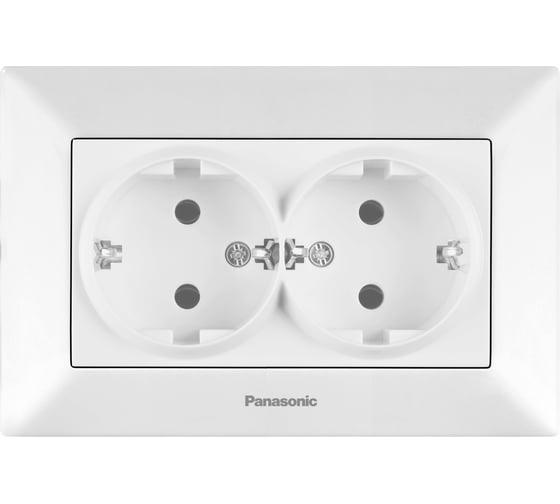 Розетка Panasonic 2-я с/з белая Arkedia 54770 WMTC0205-2WH