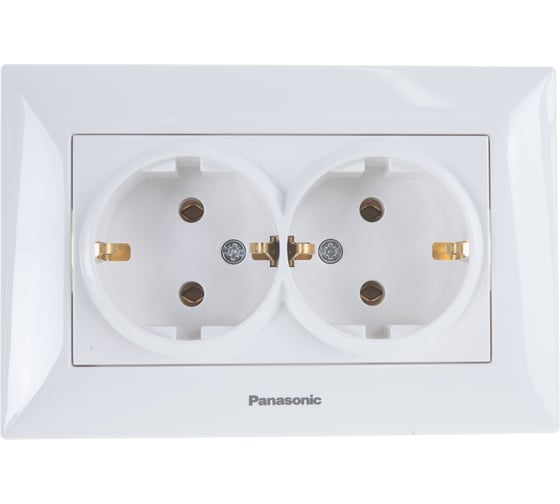 Розетка Panasonic 2-я с/з белая Arkedia 54770 WMTC0205-2WH