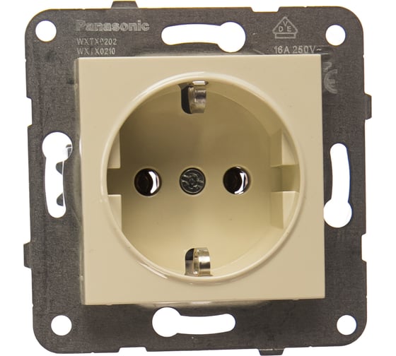 Розетка Panasonic  МОДУЛЬ с/з крем Karre Plus 54894 WKTT0202-2BG