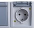 Блок Panasonic Выключатель 1кл + Розетка с/з с крышкой горизонтальный серый IP WPTC4801-2GR 4