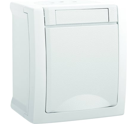 Розетка Panasonic с/з с крышкой белая IP54 PACIFIC 54726 WPTC4212-2WH