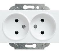 Розетка Panasonic  2-я б/з белая Karre Plus 54909 WKTT0204-2WH-RES