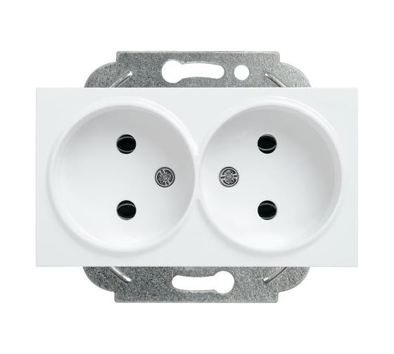 Розетка Panasonic  2-я б/з белая Karre Plus 54909 WKTT0204-2WH-RES 1