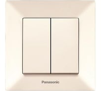 Переключатель Panasonic 2кл проходной крем Arkedia 54751 WMTC0011-2BG