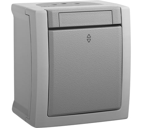 Переключатель Panasonic 1кл проходной серый IP54 PACIFIC 54718 WPTC4003-2GR