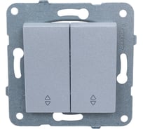 Переключатель Panasonic 2кл проходной серебро Karre Plus 54880 WKTT0011-2SL 16154659