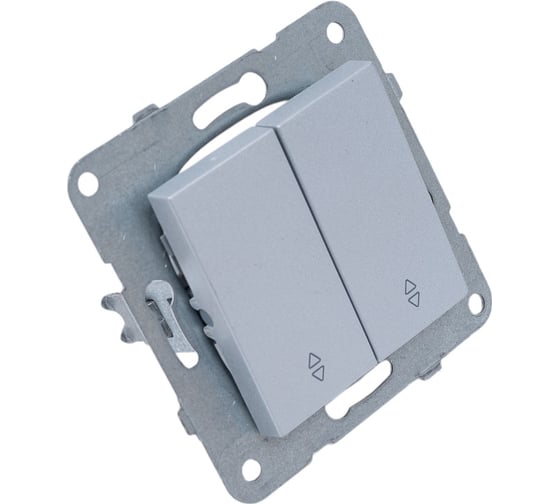 Переключатель Panasonic 2кл проходной серебро Karre Plus 54880 WKTT0011-2SL