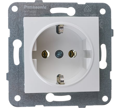 Розетка Panasonic с/з белая Karre Plus 54911 WKTT0202-2WH