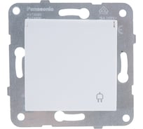 Розетка Panasonic с/з с крышкой белая Karre Plus 54910 WKTT0210-2WH