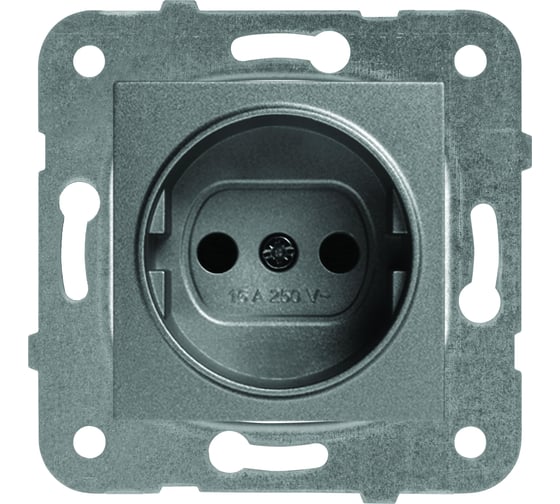 Розетка Panasonic МОДУЛЬ б/з темно-серый Karre Plus 54861 WKTT0201-2DG 1