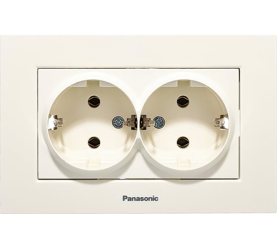 Розетка Panasonic 2-я с/з крем Karre Plus 55005 WKTC0205-2BG