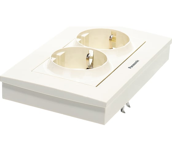 Розетка Panasonic 2-я с/з крем Karre Plus 55005 WKTC0205-2BG