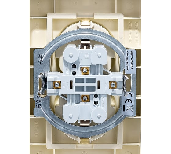 Розетка Panasonic 2-я с/з крем Karre Plus 55005 WKTC0205-2BG