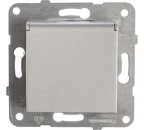 Розетка Panasonic МОДУЛЬ с/з с крышкой серебро Karre Plus 54876 WKTT0210-2SL
