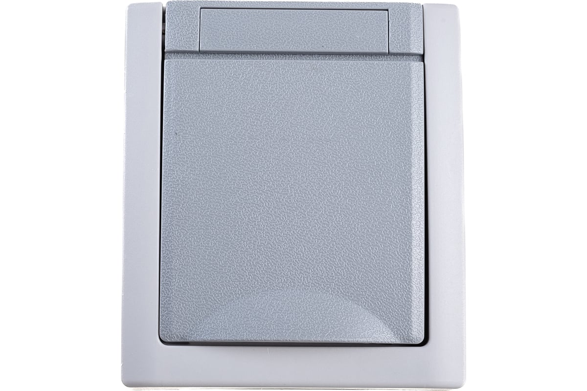 Розетка Panasonic с/з с крышкой серая IP54 PACIFIC 54716 WPTC4212-2GR ...