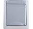 Розетка Panasonic с/з с крышкой серая IP54 PACIFIC 54716 WPTC4212-2GR 1