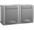 Блок розетка Panasonic 2гн с/з с крышкой горизонтальный серый IP54 PACIFIC Pan WPTC4800-2GR 1