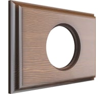 1-местная рамка МЕЗОНИНЪ дерево, скрытой установки, прямоугольник, темный дуб, Лахта, "СенатЪ" GE70861-26