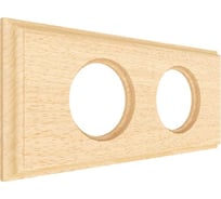 2х-местная рамка МЕЗОНИНЪ дерево, скрытой установки, прямоугольник, без тонировки, Лахта, "СенатЪ" GE70862-00