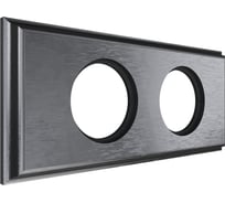 2х-местная рамка МЕЗОНИНЪ дерево, скрытой установки, прямоугольник, венге, Лахта, "СенатЪ" GE70862-36