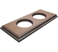 2х-местная рамка МЕЗОНИНЪ дерево, скрытой установки, прямоугольник, темный дуб, Лахта,"СенатЪ" GE70862-26