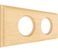 2х-местная рамка МЕЗОНИНЪ дерево, скрытой установки, прямоугольник, бук натуральный, Лахта, "СенатЪ" GE70862-25
