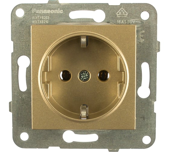 Розетка Panasonic МОДУЛЬ с/з бронза Karre Plus 54843 WKTT0202-2BR
