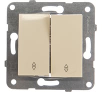 Переключатель Panasonic МОДУЛЬ 2кл проходной крем Karre Plus 54897 WKTT0011-2BG