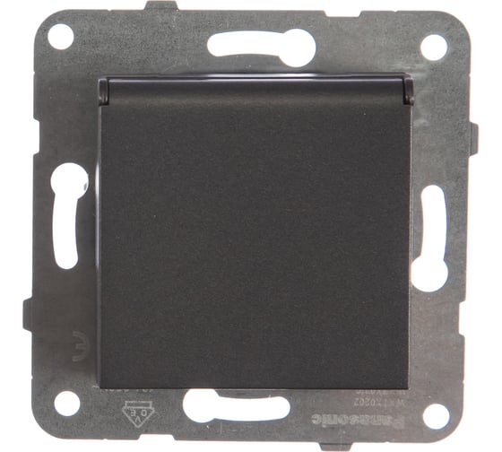 Розетка Panasonic МОДУЛЬ с/з с крышкой темно-серый Karre Plus 54859 WKTT0210-2DG