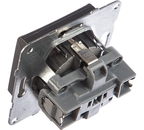 Розетка Panasonic МОДУЛЬ с/з с крышкой темно-серый Karre Plus 54859 WKTT0210-2DG