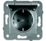 Розетка Panasonic МОДУЛЬ с/з с крышкой темно-серый Karre Plus 54859 WKTT0210-2DG 3