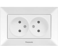 Розетка Panasonic 2-я б/з белая Arkedia 54771 WMTC0204-2WH