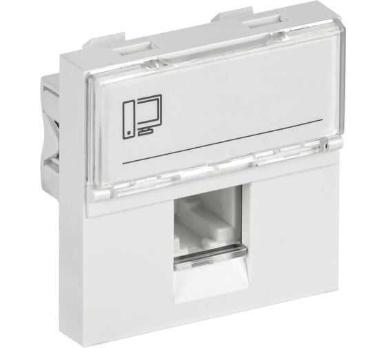 Информационная розетка IEK РКИ-20-00-П RJ-45, UTP, категория 5e, 2 модуля CKK-40D-RI2-K01