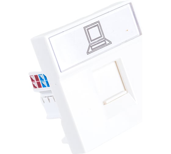 Информационная розетка IEK РКИ-20-00-П RJ-45, UTP, категория 5e, 2 модуля CKK-40D-RI2-K01