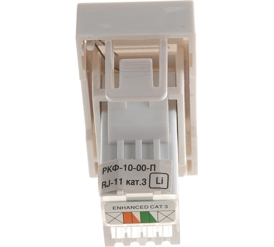Телефонная розетка IEK РКФ-10-00-П RJ-11, категория 3, 1 модуль CKK-40D-RT1-K01