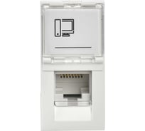 Информационная розетка IEK RJ-45, UTP, категория 5e, 1 модуль CKK-40D-RI1-K01