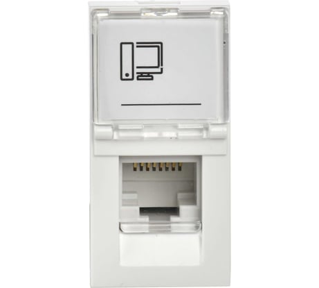 Информационная розетка IEK RJ-45, UTP, категория 5e, 1 модуль CKK-40D-RI1-K01