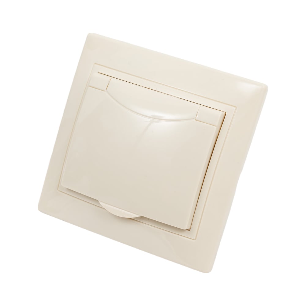 1-местная розетка с крышкой IEK РСбш10-3-ККм c заземлением, с защитными ...