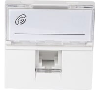 Телефонная розетка IEK RJ-11, категория 3, 2 модуля CKK-40D-RT2-K01