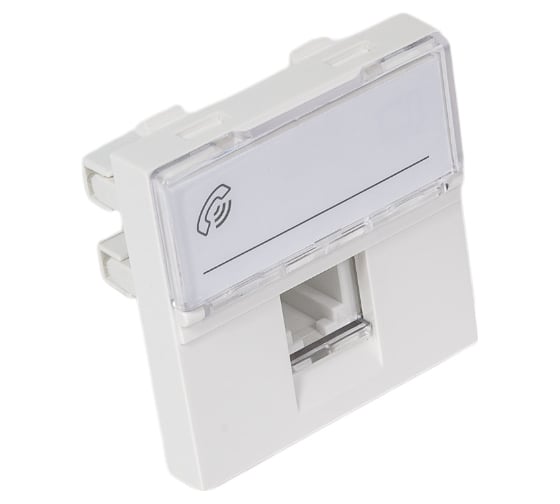 Телефонная розетка IEK RJ-11, категория 3, 2 модуля CKK-40D-RT2-K01