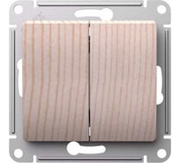 Выключатель 2-клавишный Systeme Electric Glossa сх.5 10АХ механизм сосна SE GSL001551